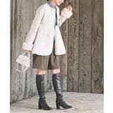 異素材切替パール付きフェイクファーコート | rps | 詳細画像5