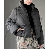 ブラック | リボン付き中綿スタンドジャケット | rps