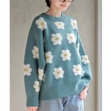 Bグリーン | ３Ｄフラワーニットプルオーバー | rps