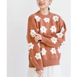 オレンジ | ３Ｄフラワーニットプルオーバー | rps