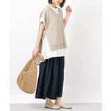 透かし総柄サイドリボンニットベスト | rps | 詳細画像14 