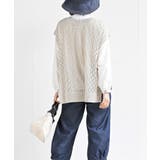 透かし総柄サイドリボンニットベスト | rps | 詳細画像21 