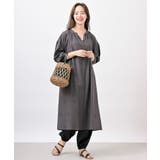 総刺繍バンドカラー9分袖シャツワンピース | rps | 詳細画像19