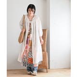 総刺繍バンドカラー9分袖シャツワンピース | rps | 詳細画像2