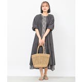 総刺繍バンドカラー9分袖シャツワンピース | rps | 詳細画像20