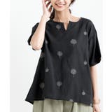 ブラック | 刺繍ブラウス | rps