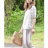 花柄プチハイネック７分袖ブラウス | rps | 詳細画像12 