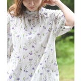 花柄プチハイネック７分袖ブラウス | rps | 詳細画像15 