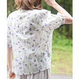 花柄プチハイネック７分袖ブラウス | rps | 詳細画像17 