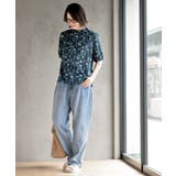 花柄プチハイネック７分袖ブラウス | rps | 詳細画像30 