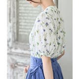 花柄プチハイネック７分袖ブラウス | rps | 詳細画像8 