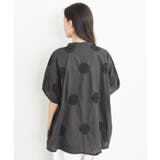 サガラ刺繍バンドカラードルマンブラウス | rps | 詳細画像38 