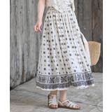 アイボリー | コットンボイルギャザースカート | rps