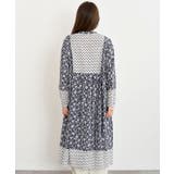 プリント切替７分袖前開きワンピース | rps | 詳細画像35 