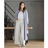 ストライプパターン切替７分袖シャツワンピース | rps | 詳細画像11 