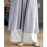 ストライプパターン切替７分袖シャツワンピース | rps | 詳細画像18 