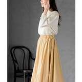 フリルネック７分袖綿麻ブラウス | rps | 詳細画像13 