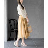 フリルネック７分袖綿麻ブラウス | rps | 詳細画像15 