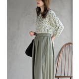 フリルネック７分袖綿麻ブラウス | rps | 詳細画像21 