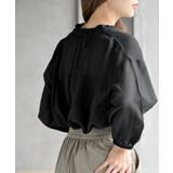 フリルネック７分袖綿麻ブラウス | rps | 詳細画像34 