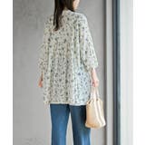 刺繍×花柄プリント７分袖シャツワンピース | rps | 詳細画像4 