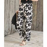 オフホワイト | 綿麻プリントイージーパンツ | rps