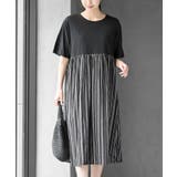 ブラック2 | プリント切替ワンピース | rps