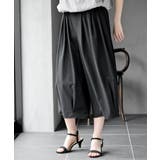 ブラック | ゆるワイドリラックスガウチョパンツ | rps