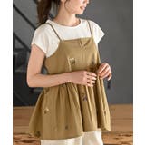 ＴシャツＳＥＴ花刺繍キャミソールアンサンブル | rps | 詳細画像1 