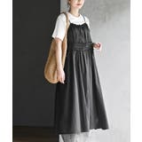 ブラック | ＴシャツＳＥＴギャザーキャミワンピース | rps