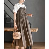 カーキ | ＴシャツＳＥＴギャザーキャミワンピース | rps