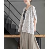 バンドカラーレーヨンプリントドルマンブラウス | rps | 詳細画像13 