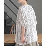 バンドカラーレーヨンプリントドルマンブラウス | rps | 詳細画像16 