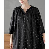 バンドカラーレーヨンプリントドルマンブラウス | rps | 詳細画像22 