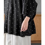 バンドカラーレーヨンプリントドルマンブラウス | rps | 詳細画像23 