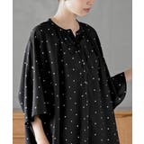 バンドカラーレーヨンプリントドルマンブラウス | rps | 詳細画像25 