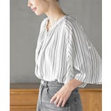 バンドカラーレーヨンプリントドルマンブラウス | rps | 詳細画像7 