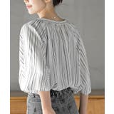 バンドカラーレーヨンプリントドルマンブラウス | rps | 詳細画像8 