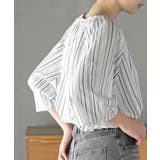 バンドカラーレーヨンプリントドルマンブラウス | rps | 詳細画像9 