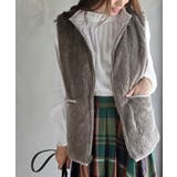 グレージュ | リバーシブルスタンドキルトベスト | rps