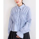 ブルー | フリルブラウス | rps