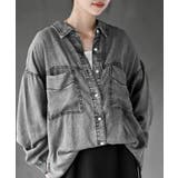 裾タック２ＷＡＹデニムＢＩＧシャツ | rps | 詳細画像1 