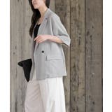 リネンライク半袖ジャケット | rps | 詳細画像3 