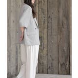 リネンライク半袖ジャケット | rps | 詳細画像5 