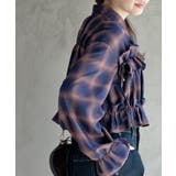 フリルリボンチェックキャンディ袖ブラウス | rps | 詳細画像23 