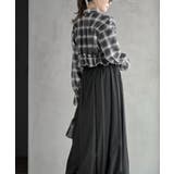 フリルリボンチェックキャンディ袖ブラウス | rps | 詳細画像4 