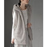 モカ | フェイクファーフードベスト | rps