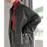 フェイクレザーステンカラーブルゾン | rps | 詳細画像3 