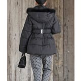 ベルト付き中綿フードフェイクファーミドルコート | rps | 詳細画像15