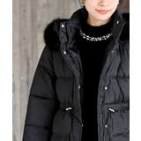 ベルト付き中綿フードフェイクファーミドルコート | rps | 詳細画像17